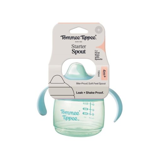 Tommee Tippee Starter Spout csőrös pohár – Vegyes színek, 150 ml (4 hó+)
