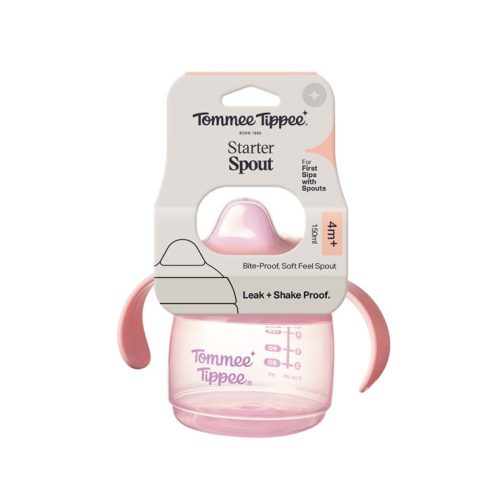 Tommee Tippee Starter Spout csőrös pohár – Vegyes színek, 150 ml (4 hó+)