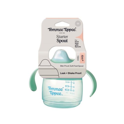 Tommee Tippee Starter Spout csőrös pohár – Vegyes színek, 150 ml (4 hó+)