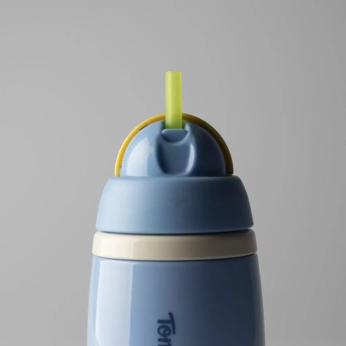 Tommee Tippee Active Straw Insulated  szívószálas hőtartó pohár kék 266ml 12 hó+