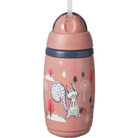   Tommee Tippee Active Straw Insulated  szívószálas hőtartó pohár pink 266ml 12 hó+