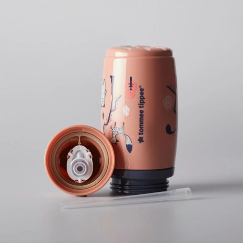 Tommee Tippee Active Straw Insulated  szívószálas hőtartó pohár pink 266ml 12 hó+