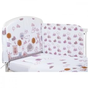   Bubaba 6 részes ágynemű szett -Rózsaszín karcolt állatos