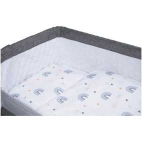 Bubaba 5 részes ágyneműszett - Grey rainbow