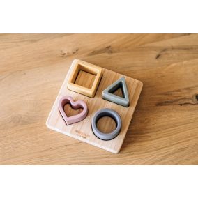   Apollo free2play szilikon/fa formaillesztő- Színes geometriai formák