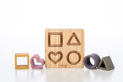 Apollo free2play szilikon/fa formaillesztő- Színes geometriai formák