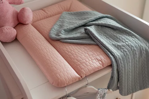 Bubaba kötött hatású takaró 70x90 cm- Light blue