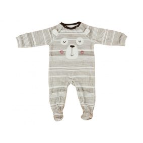 Boboli hosszú ujjú plüss rugdalózó maci hímzéssel