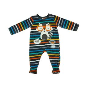 Boboli hosszú ujjú plüss rugdalózó mosómedve hímzé