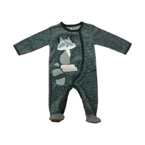 Boboli hosszú ujjú plüss rugdalózó mosómedve hímzé