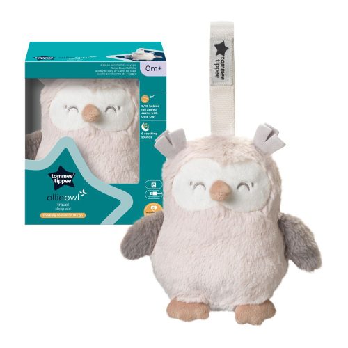 Tommee Tippee Travel Sleep Aid mini zenélő sírásérzékelős plüss- Ollie Owl