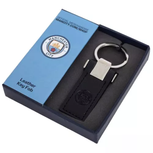 Manchester City kulcstartó bőr fekete