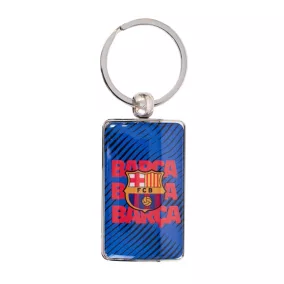Barcelona kulcstartó BARCA téglalap alakú