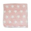 Soffi Baby takaró plüss dupla rózsaszín-fehér csillagos 75x100cm
