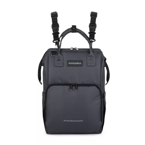 PETITE&MARS Pelenkázó hátizsák babakocsihoz Jack - Catchthemoment sorozat Ultimate Grey 