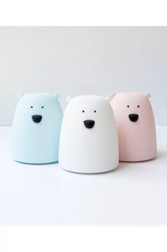 Rabbit&Friends Mackó szilikon lámpa kicsi- rózsaszín