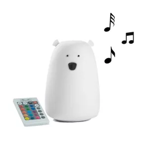   Rabbit&Friends Mackó szilikon lámpa Bluetooth hangszóróval