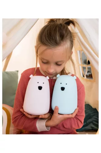 Rabbit&Friends Mackó szilikon lámpa nagy- kék
