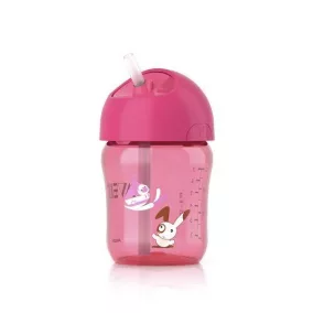 Philips AVENT @Szívószálas pohár 260 ml rózsaszín