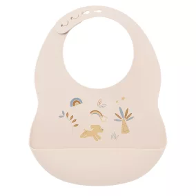 Nattou szilikon előke- Printed bézs