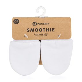 PETITE&MARS újszülött kesztyű  Smoothie Infinity White