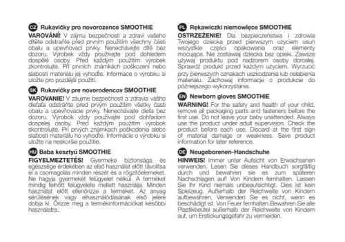 PETITE&MARS újszülött kesztyű  Smoothie Infinity White