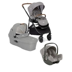   Joie Versatrax babakocsi szett i-Snug 2 hordozó + Ramble XL mózeskosár Pebble