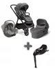 Joie Signature Finiti 2in1 babakocsi Ebony + i-Snug 2 hordozó Pebble +  i-Base Encore bázistalp