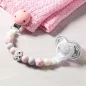   BabyOno cumitartó szilikon gyöngysor 719/04 rózsaszín róka