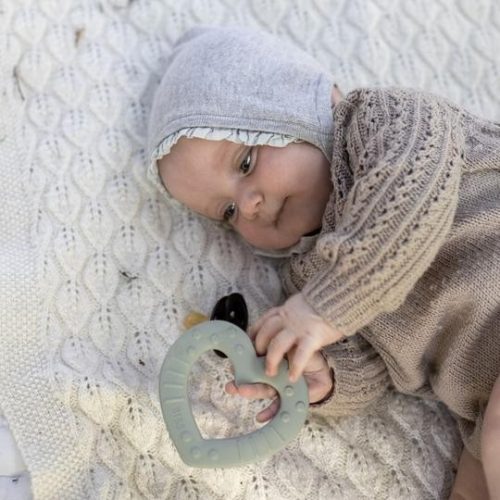 BIBS szívecske rágóka - zsálya