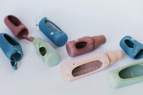 BIBS Nagy cumisüveg tok- Púderrózsaszín