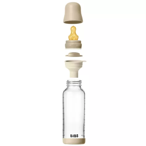 BIBS üveg cumisüvegszett (Esti vanília) 240 ml - szilikon cumifejjel