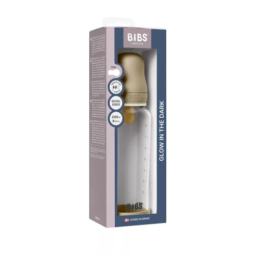 BIBS üveg cumisüvegszett (Esti vanília) 240 ml - szilikon cumifejjel