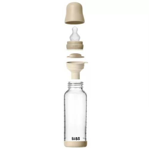 BIBS üveg cumisüvegszett (Esti vanília) 240 ml - szilikon cumifejjel