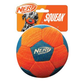   NERF DOG Játék kutyáknak X-fonott sípoló focilabda 12,5 cm