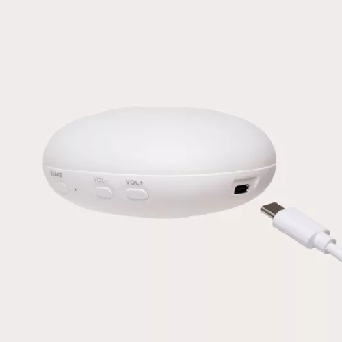 Moonie 2.0 the Organic Humming Seal - dallammal és lámpával, alvástámogató éjjeli fény, fóka  - cappuccino