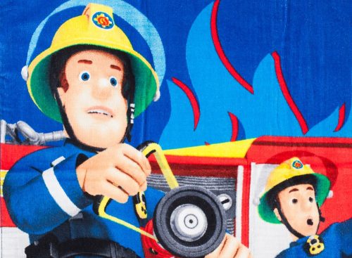 Sam a tűzoltó frottír strandtörölköző kék