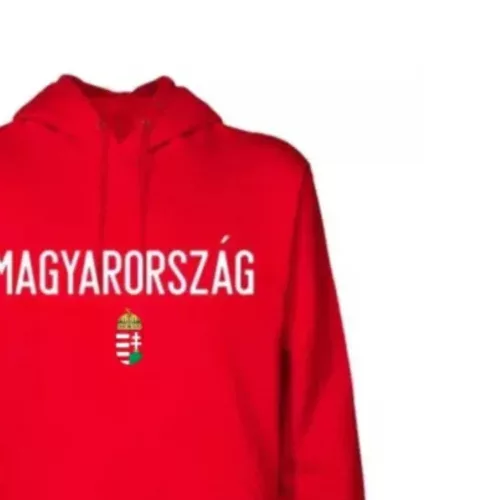 Magyarország pulóver felnőtt kapucnis piros