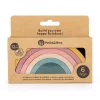 PETITE&MARS Szilikon egymásra rakható játék Rainbow Intense Ochre 12m+