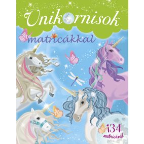 Unikornisok matricákkal - Zöld