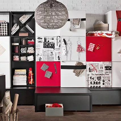 VOX Young Users fém előlap 2 ajtós gardróbszekrényhez - Red