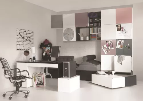 VOX Young Users fém előlap 2 ajtós gardróbszekrényhez - Dark silver