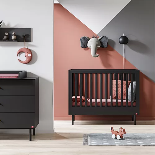 VOX Cute Fekete 70x140 cm-es átalakítható babaágy