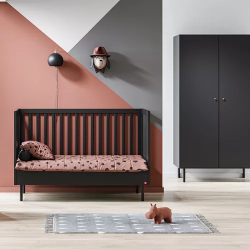 VOX Cute Fekete 70x140 cm-es átalakítható babaágy