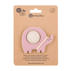 PETITE&MARS Szilikon játék Elephant Edwin Dusty Rose 6hó+