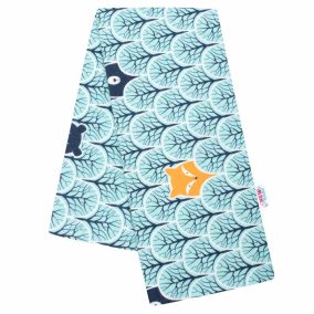 New Baby pelenka flanell Erdei Állatkák türkiz