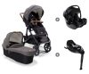 Joie Signature Vinca 4in1 babakocsi Carbon + i-Jemini hordozó + i-Base Encore bázistalp 