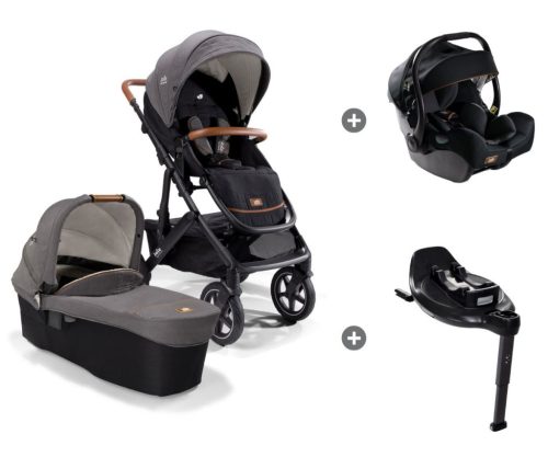 Joie Signature Vinca 4in1 babakocsi Carbon + i-Jemini hordozó + i-Base Encore bázistalp 
