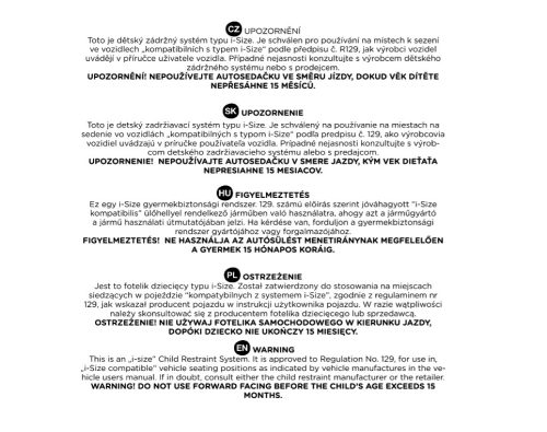 PETITE&MARS Autósülés Reversal Pro i-Size 360° Grey Air 40-105 cm (0-18 kg)