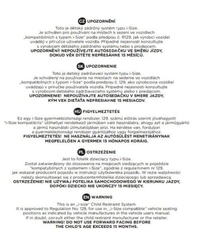 PETITE&MARS Autósülés Twistguard Pro i-Size Grey Air 40-150 cm(0-36 kg)